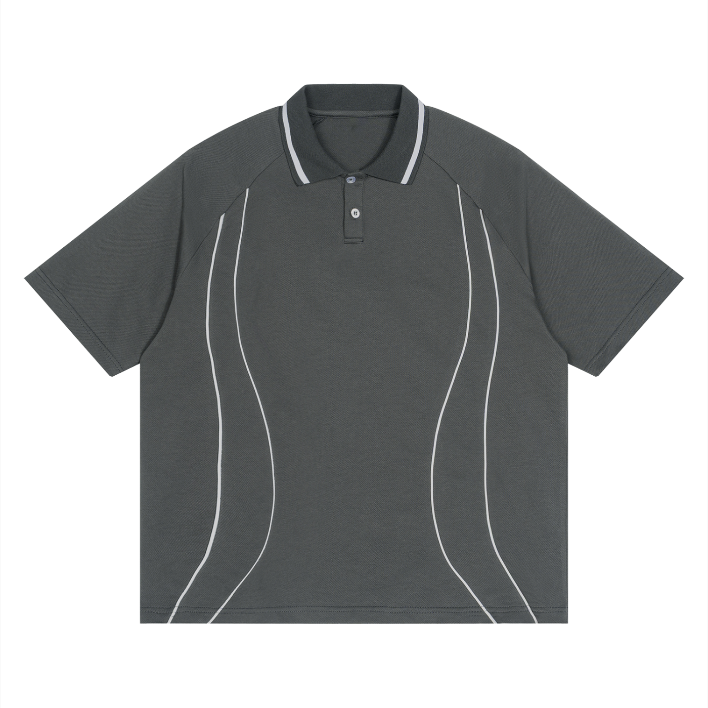 Unisex Raglan Piping Polo Shirt